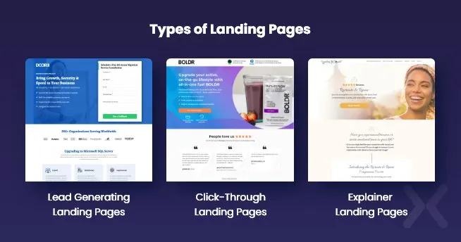 types-of-landing-pages