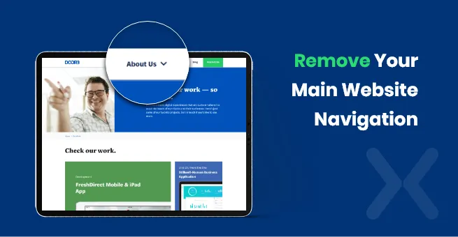 Remove-Website-Navigation-On-Landing-pages