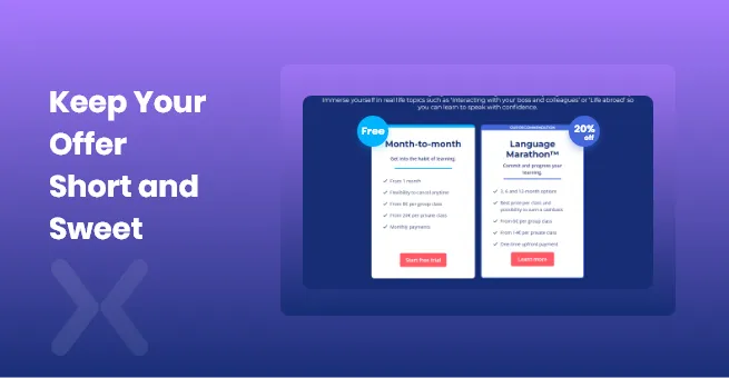 Offers-on-landing-pages