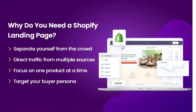 landing page on Shopify