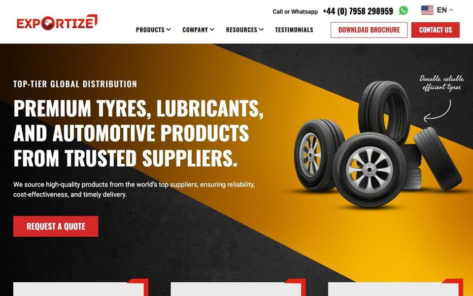 Exportize homepage