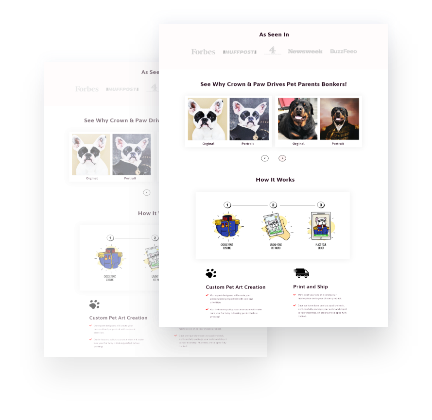 Bespoke Shopify Landing Page Design