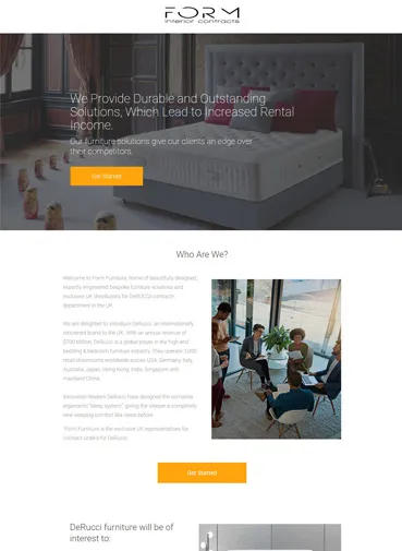 Form Furniture Landing Page 