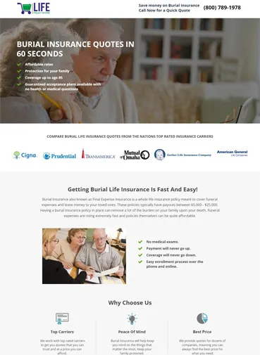 Life Store Policy Landing Page 