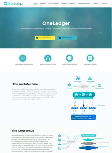 one ledger Landing Page 