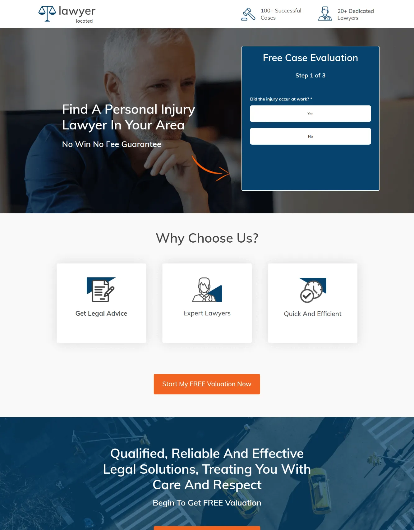 Personal Injury Lawyer Landing Page