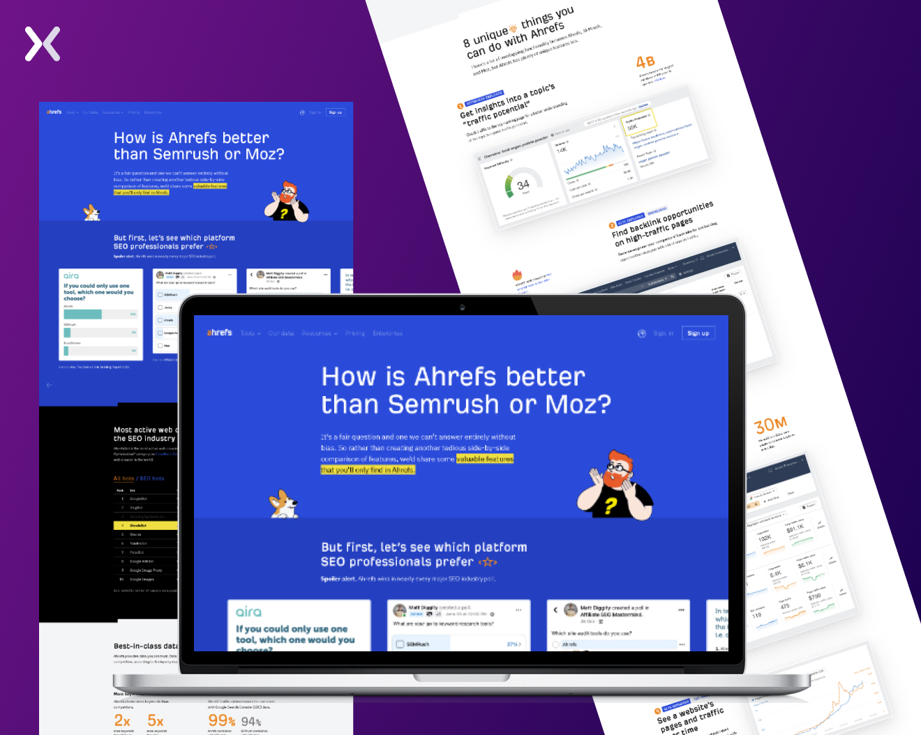 Ahrefs-Multiple-Competitor-Comparison-Landing-Page.webp