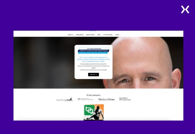 DR G Website Before.webp