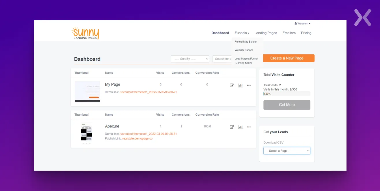 Sunny-Free-Landing-Page-Builder