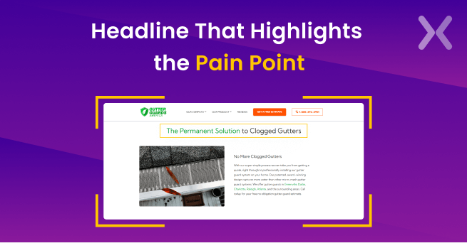 Highlighting-pain-point-with-landing-Page-Headline