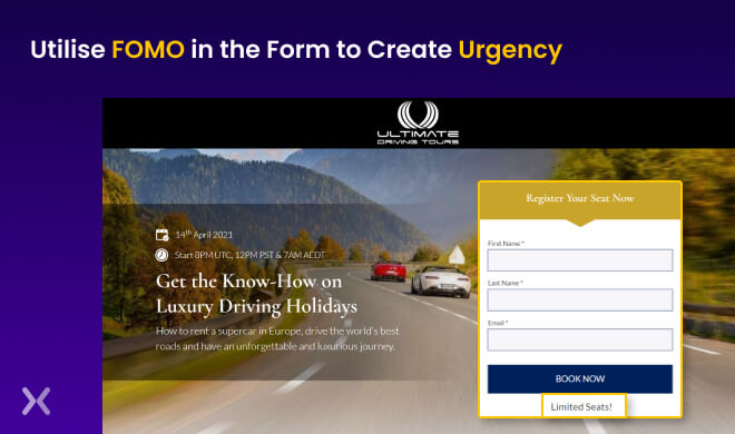 Using-FOMO-on-Landing-page-form