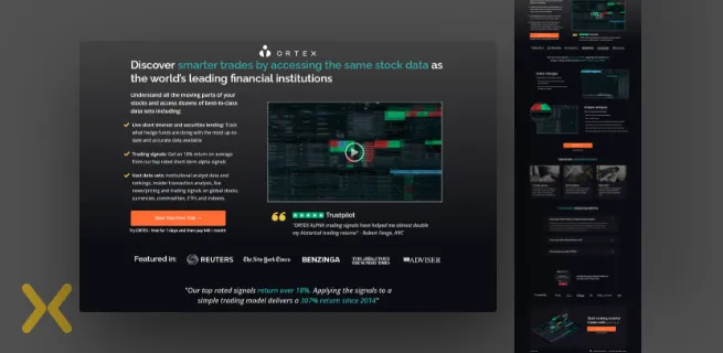 Ortex-landing-page-design