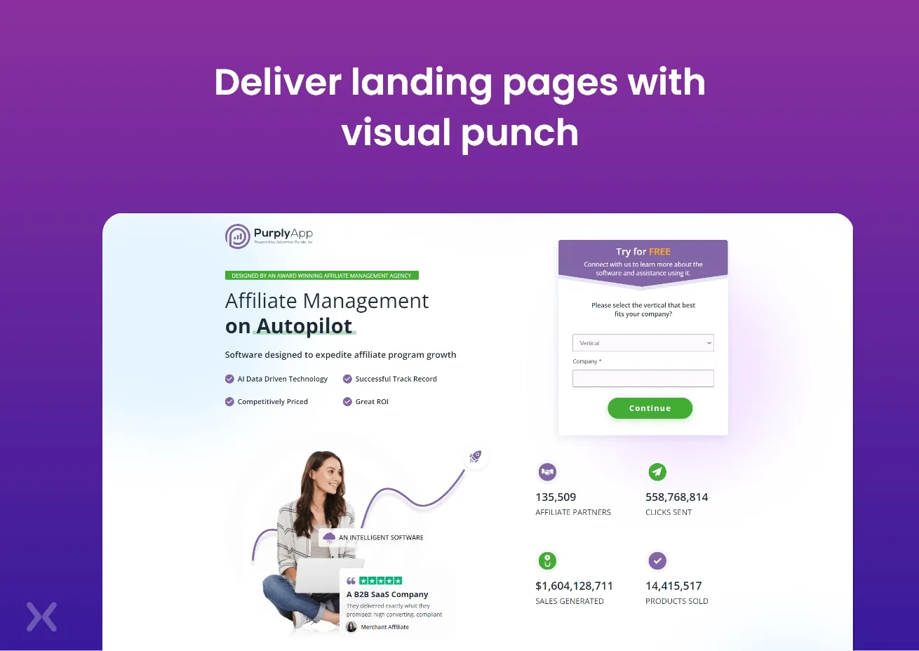 B2B-landing-page-with-visually-striking-imagery