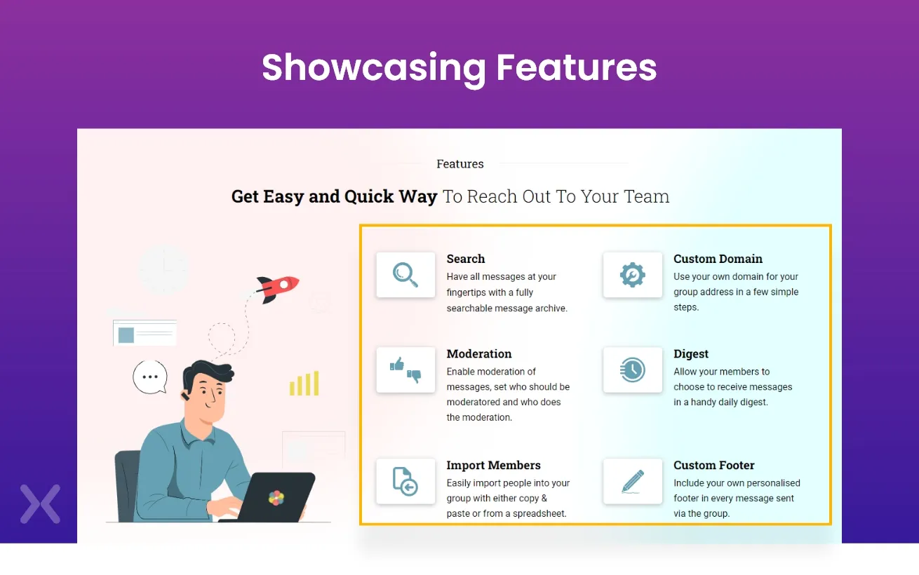 showcasing-features-on-email-capture-landing-page