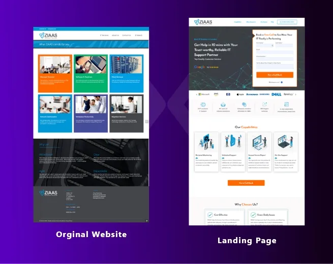 landing-page-vs-website