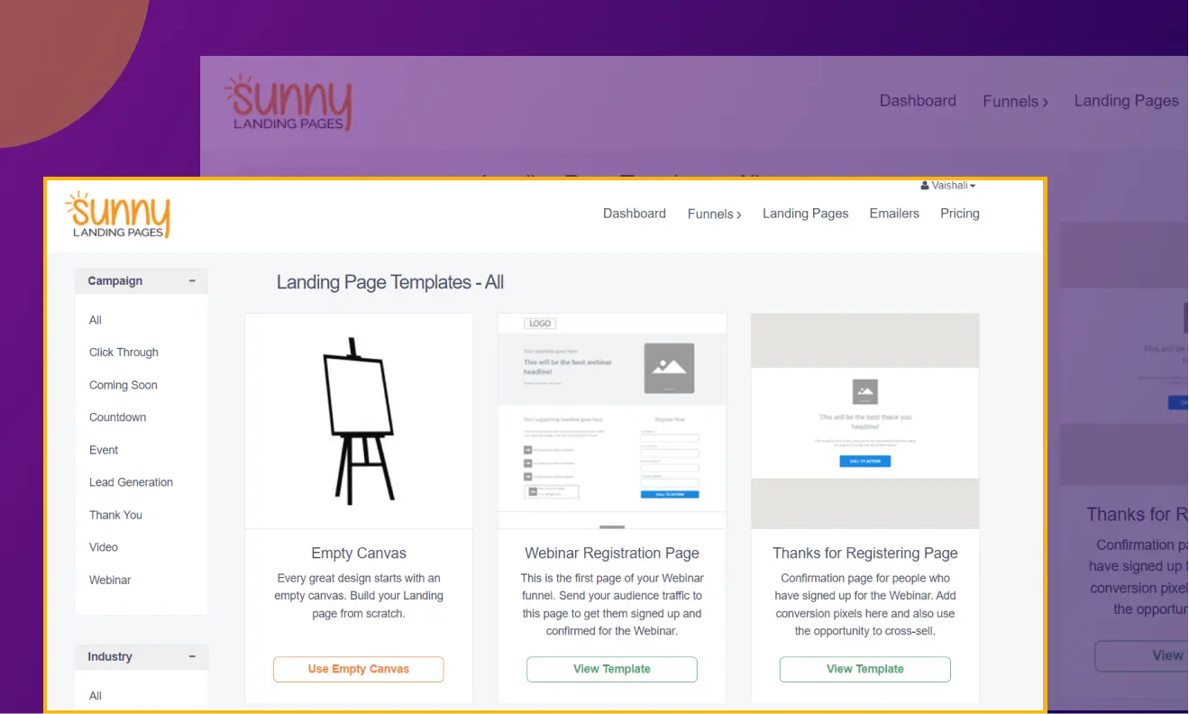 landing-page-templates-on-sunny.webp